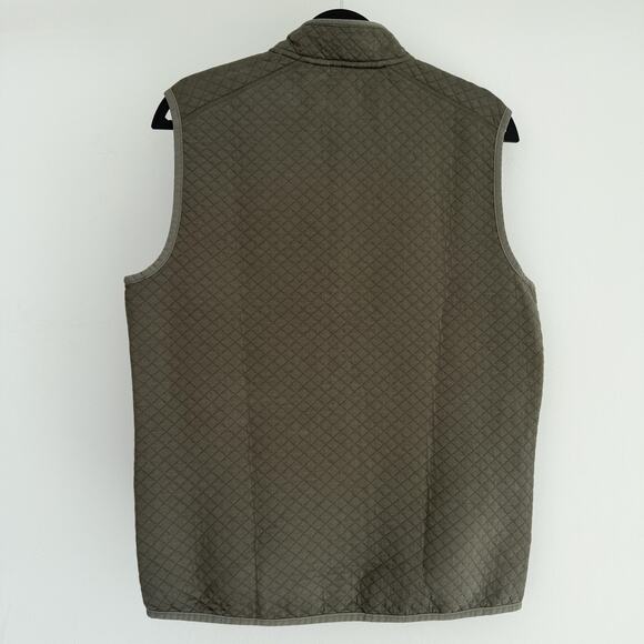 Rhone Vest Mens Small Green Gramercy Quilted Cotton Full Zip Classic Fit Golf - Picture 7 of 12